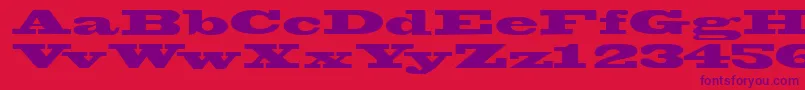 Wantedssk Font – Purple Fonts on Red Background