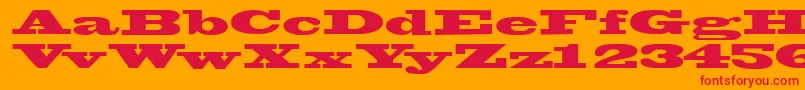 Wantedssk Font – Red Fonts on Orange Background