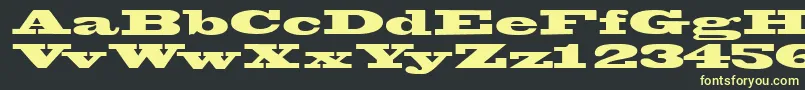 Wantedssk Font – Yellow Fonts on Black Background