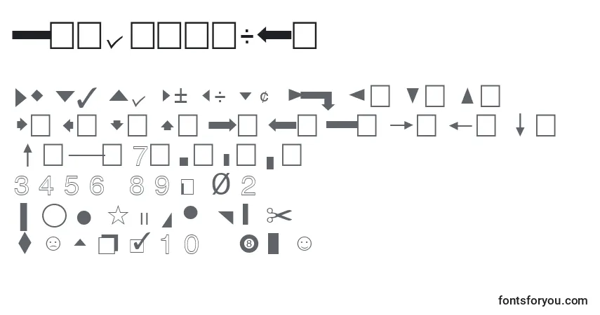 Schriftart QuicktypePi – Alphabet, Zahlen, spezielle Symbole