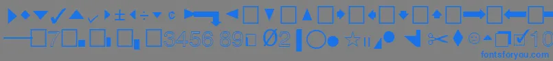 QuicktypePi Font – Blue Fonts on Gray Background