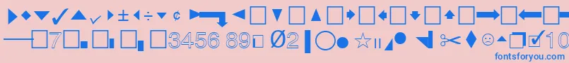QuicktypePi Font – Blue Fonts on Pink Background
