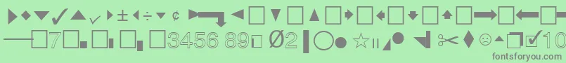 QuicktypePi Font – Gray Fonts on Green Background