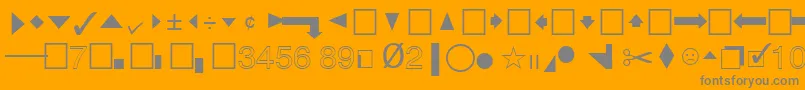 QuicktypePi Font – Gray Fonts on Orange Background