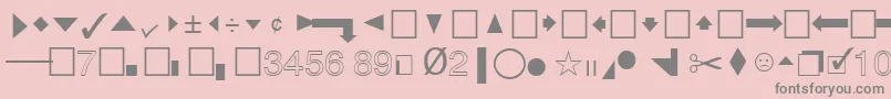 QuicktypePi Font – Gray Fonts on Pink Background