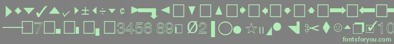 QuicktypePi Font – Green Fonts on Gray Background