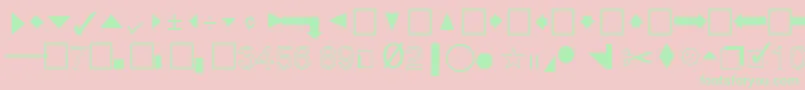 QuicktypePi Font – Green Fonts on Pink Background