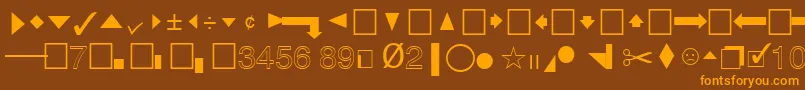 QuicktypePi Font – Orange Fonts on Brown Background