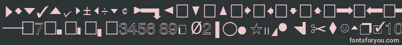QuicktypePi Font – Pink Fonts on Black Background
