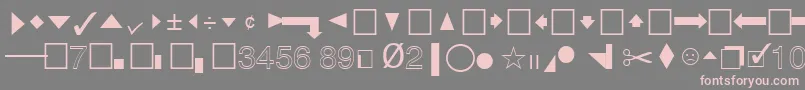 QuicktypePi Font – Pink Fonts on Gray Background