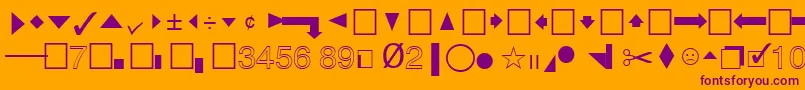 QuicktypePi Font – Purple Fonts on Orange Background