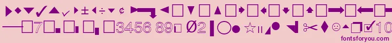 QuicktypePi Font – Purple Fonts on Pink Background
