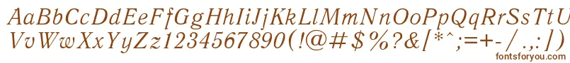 Czcionka AntiquaItalic – brązowe czcionki