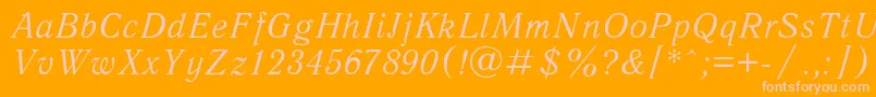 AntiquaItalic Font – Pink Fonts on Orange Background