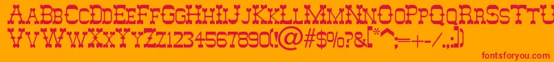 Adelita Font – Red Fonts on Orange Background