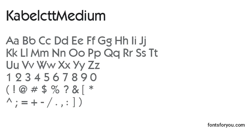 KabelcttMedium-fontti – aakkoset, numerot, erikoismerkit