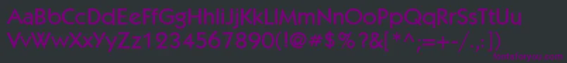 Шрифт KabelcttMedium – фиолетовые шрифты на чёрном фоне
