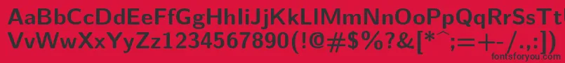 Lmsans10Bold Font – Black Fonts on Red Background
