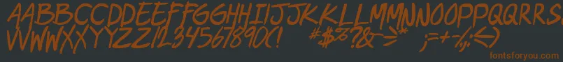 More about GeekriottbsBoldital Font GeekriottbsBoldital Font – Brown Fonts on Black Background