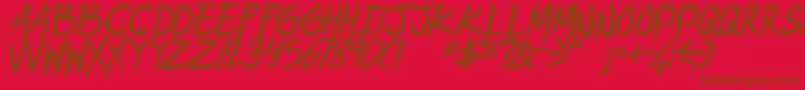 GeekriottbsBoldital Font – Brown Fonts on Red Background