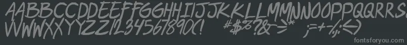 GeekriottbsBoldital Font – Gray Fonts on Black Background