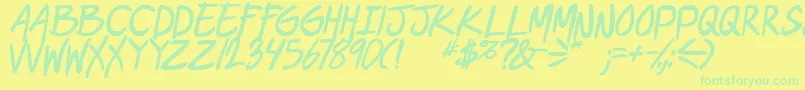 More about GeekriottbsBoldital Font GeekriottbsBoldital Font – Green Fonts on Yellow Background