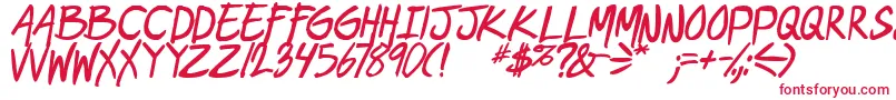 GeekriottbsBoldital Font – Red Fonts on White Background