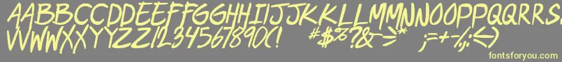 GeekriottbsBoldital Font – Yellow Fonts on Gray Background