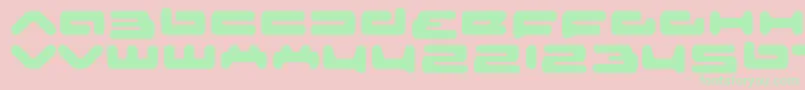 SeniorserviceRegular Font – Green Fonts on Pink Background