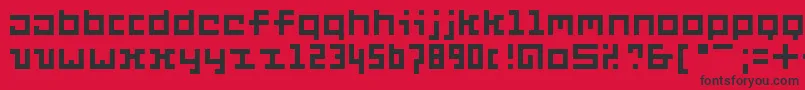 Six Font – Black Fonts on Red Background