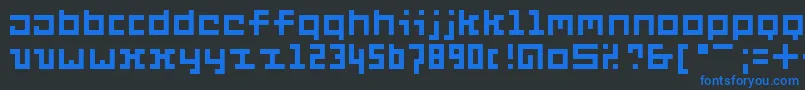 Six Font – Blue Fonts on Black Background