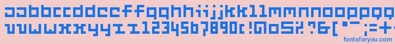 Six Font – Blue Fonts on Pink Background