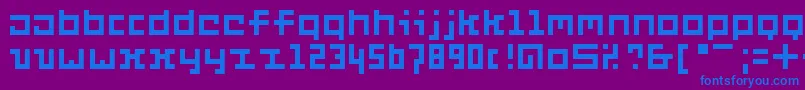 Six Font – Blue Fonts on Purple Background