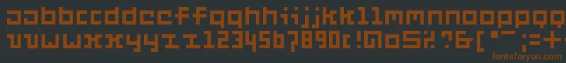 Six Font – Brown Fonts on Black Background