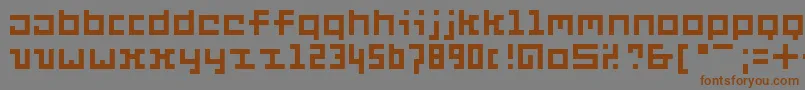 Six Font – Brown Fonts on Gray Background