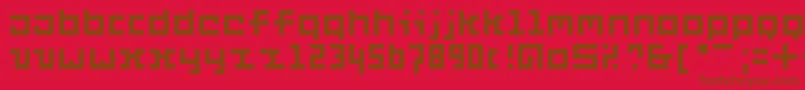 Six Font – Brown Fonts on Red Background