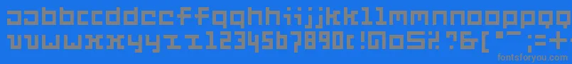 Six Font – Gray Fonts on Blue Background