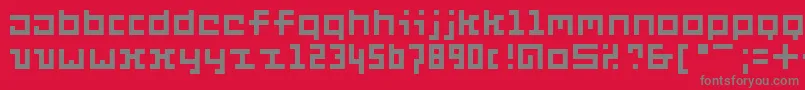 Six Font – Gray Fonts on Red Background