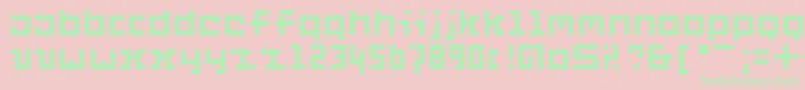 Six Font – Green Fonts on Pink Background