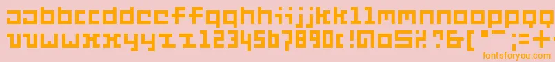 Six Font – Orange Fonts on Pink Background