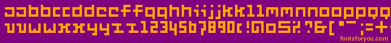 Six Font – Orange Fonts on Purple Background