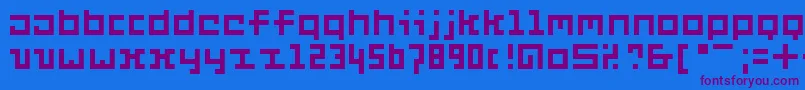 Six Font – Purple Fonts on Blue Background