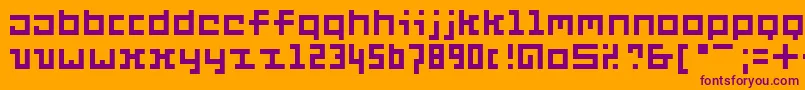 Six Font – Purple Fonts on Orange Background