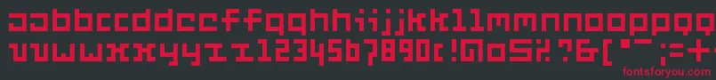 Six Font – Red Fonts on Black Background