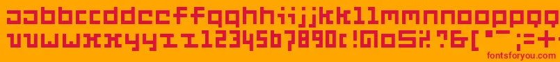 Six Font – Red Fonts on Orange Background