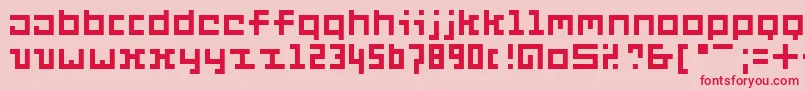 Six Font – Red Fonts on Pink Background