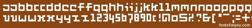 Six Font – White Fonts on Brown Background