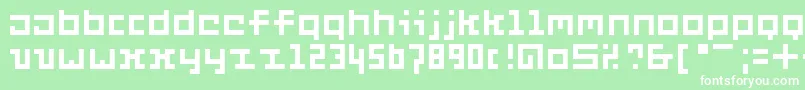 Six Font – White Fonts on Green Background