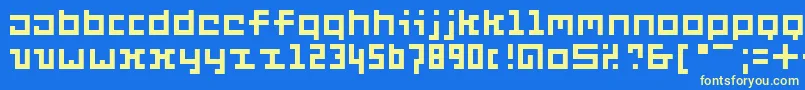 Six Font – Yellow Fonts on Blue Background