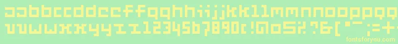 Six Font – Yellow Fonts on Green Background
